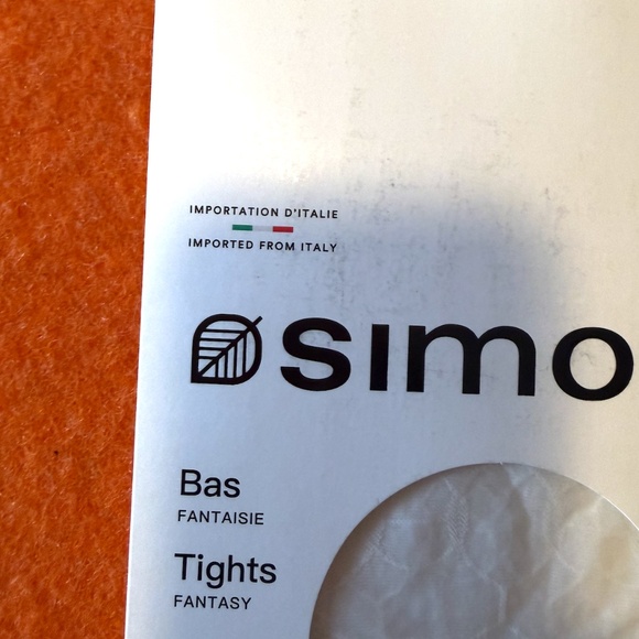 Geo chain white sheer pantyhose fantasy tights made in Italy NWT - Picture 5 of 8